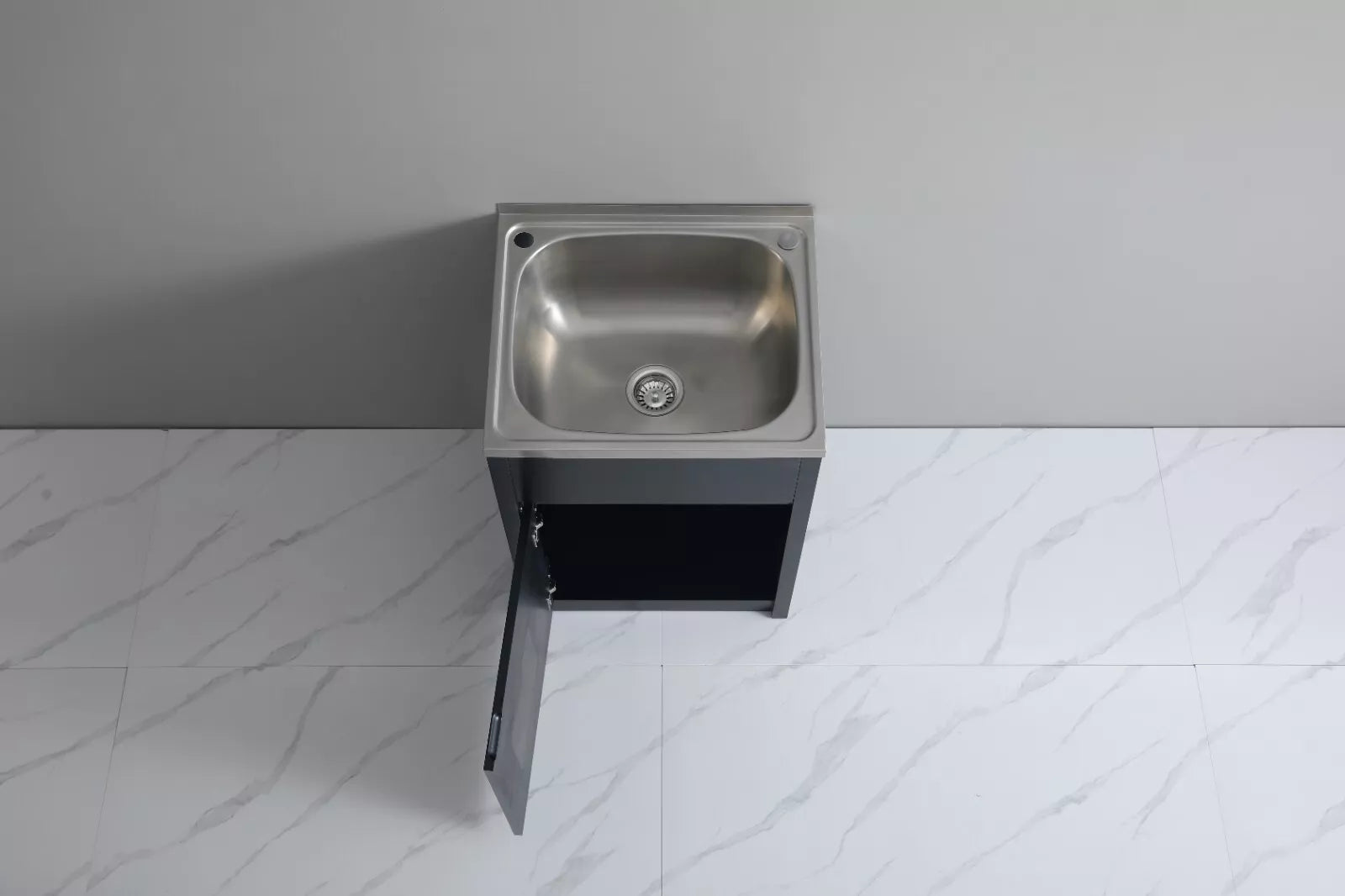 Hot Deal: 45L Stainless Laundry Tub with PVC Cabinet (597x495x890)