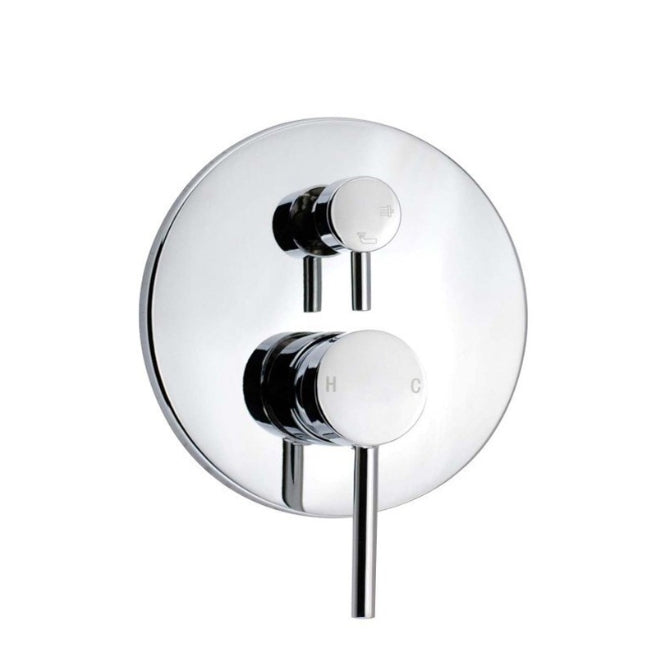 LUCID PIN Chrome Round Shower/Bath Diverter Mixer - Upgrade Your Bathroom Now