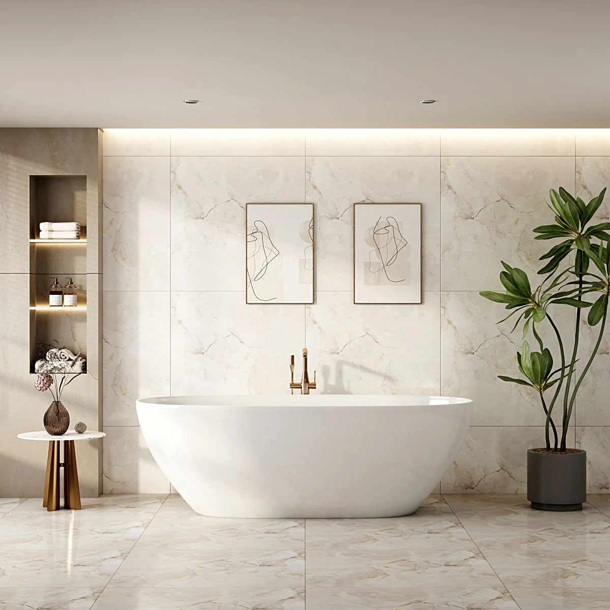 Get Luxury: 1500mm PILATO Freestanding Bathtub in Matt White Finish