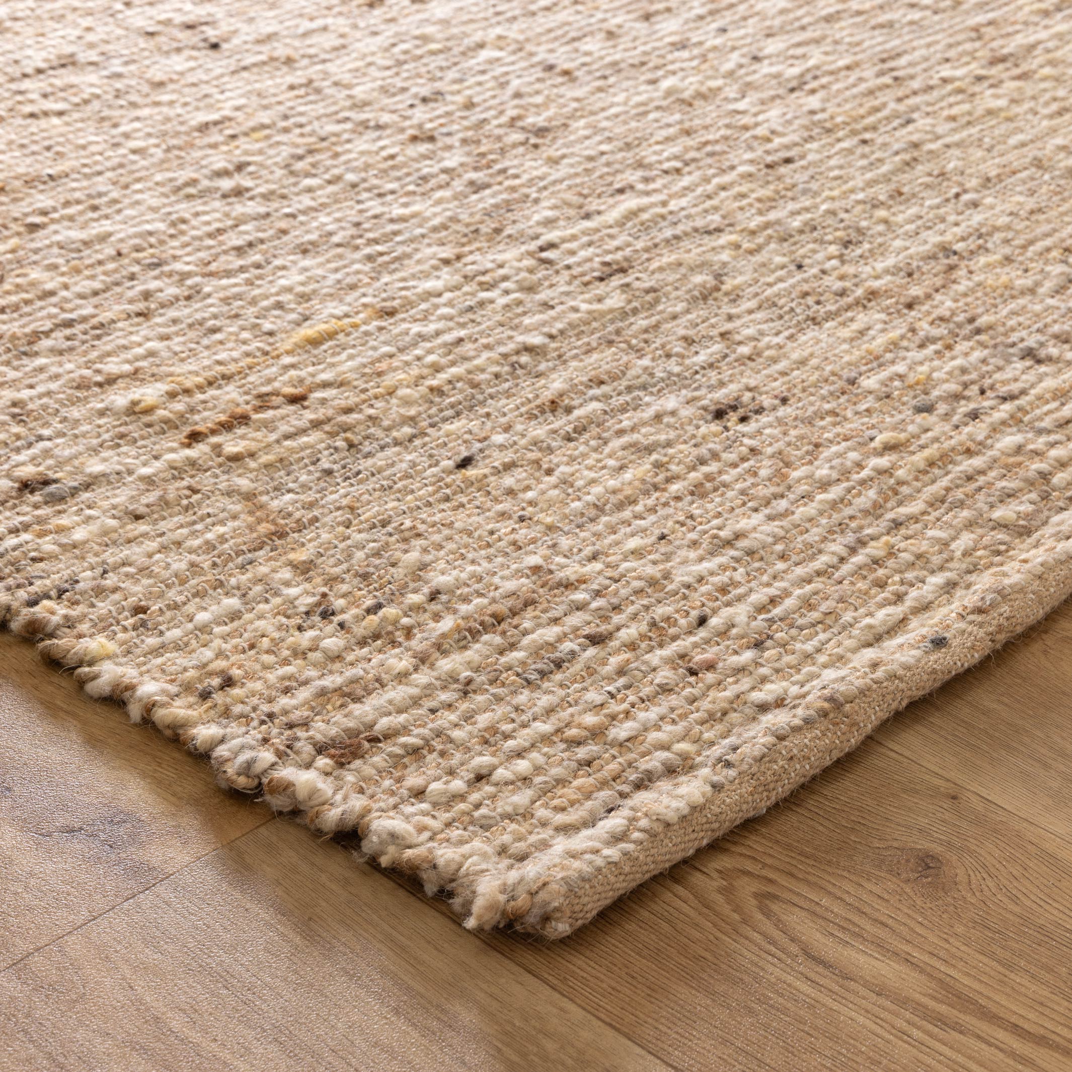 Exquisite Mackay Hand - woven Camel Wool and Natural Jute Reversible Rug