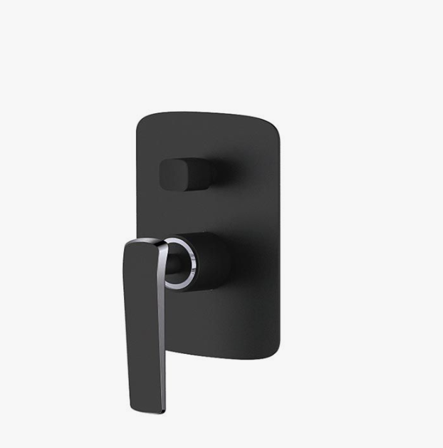 Hot Sale! Esperia Wall - Mounted Chrome and Matte Black Bathroom Shower Mixer with Diverter