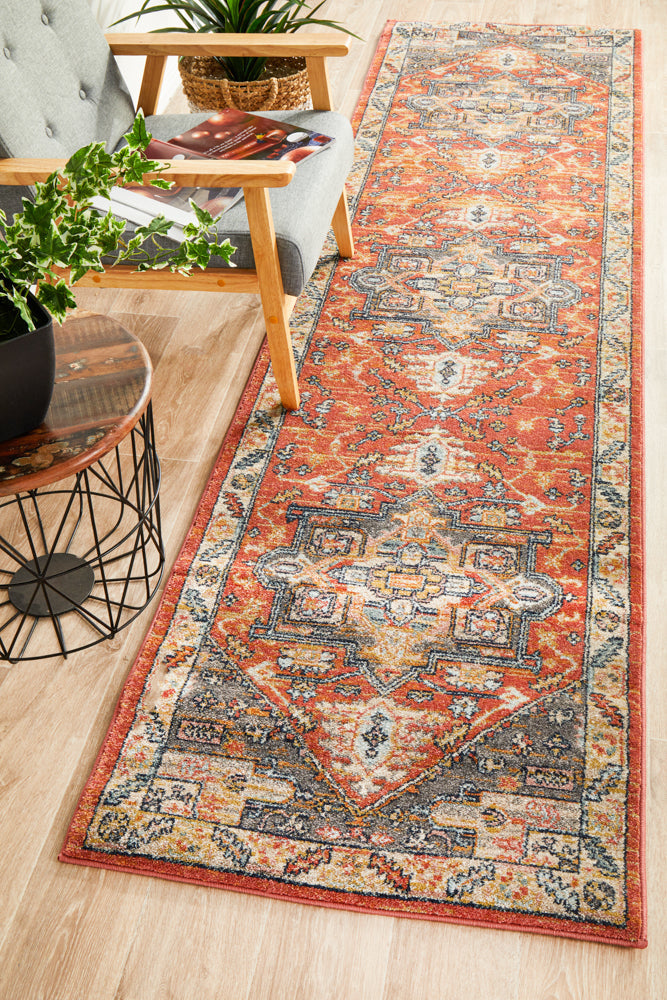 Hot Sale! Legacy 850 Terracotta Polypropylene Runner Rug for Stairs and Hallways