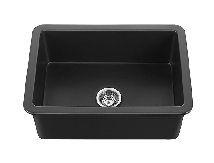 Hot Sale! POS Camden Undermount Kitchen Fireclay Sink in Matte Black, 810x480x254mm
