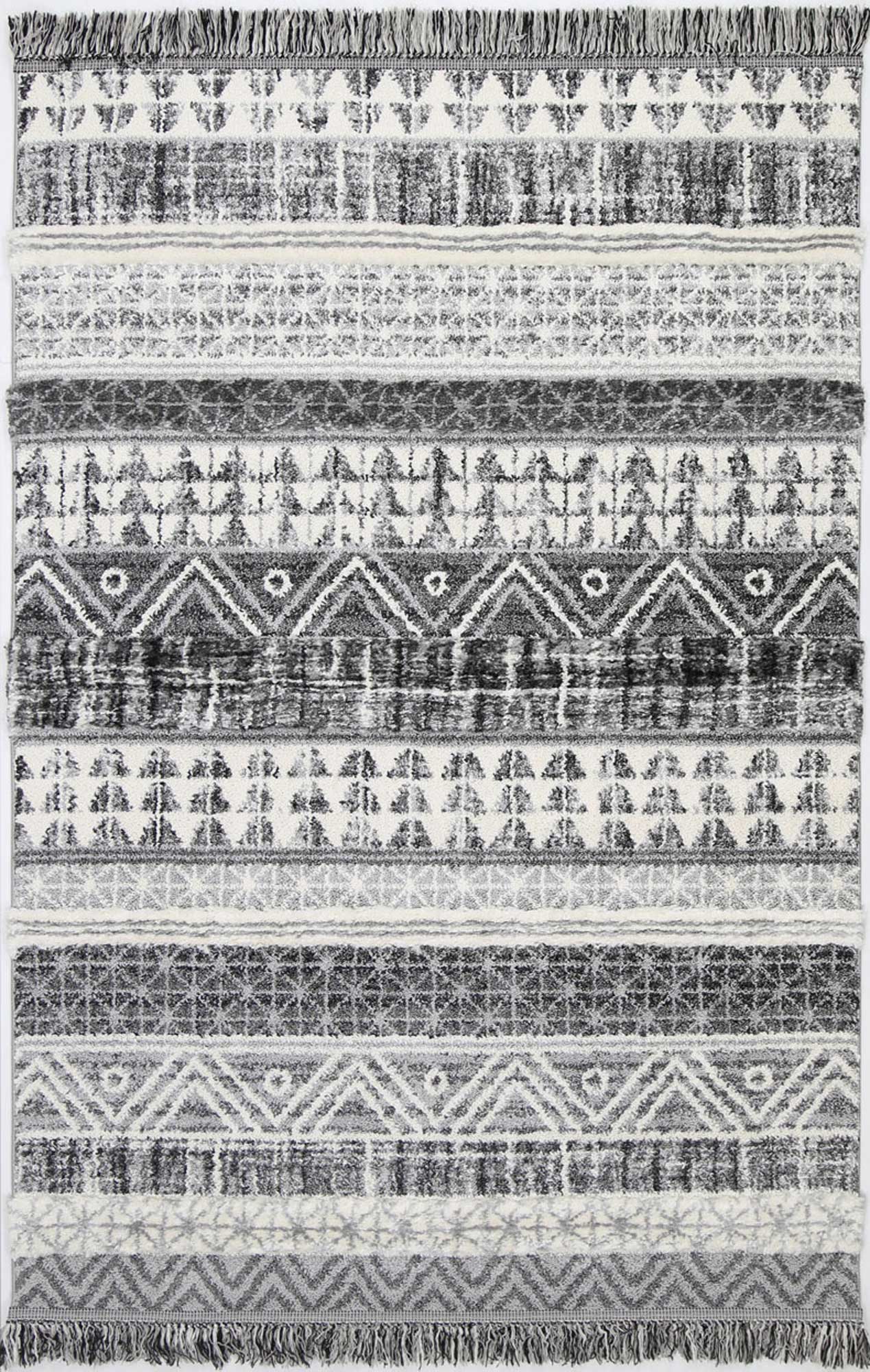 Hot! Mono Tribal Cream Anthracite Rug