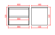 750mm Petra Matte Black and White PVC Wall - Hung Vanity for Stylish Bathrooms