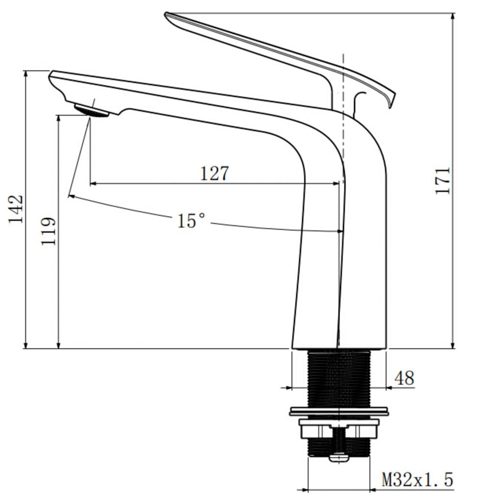 Esperia Brushed Nickel Basin Mixer - Exclusive & Easy to Install
