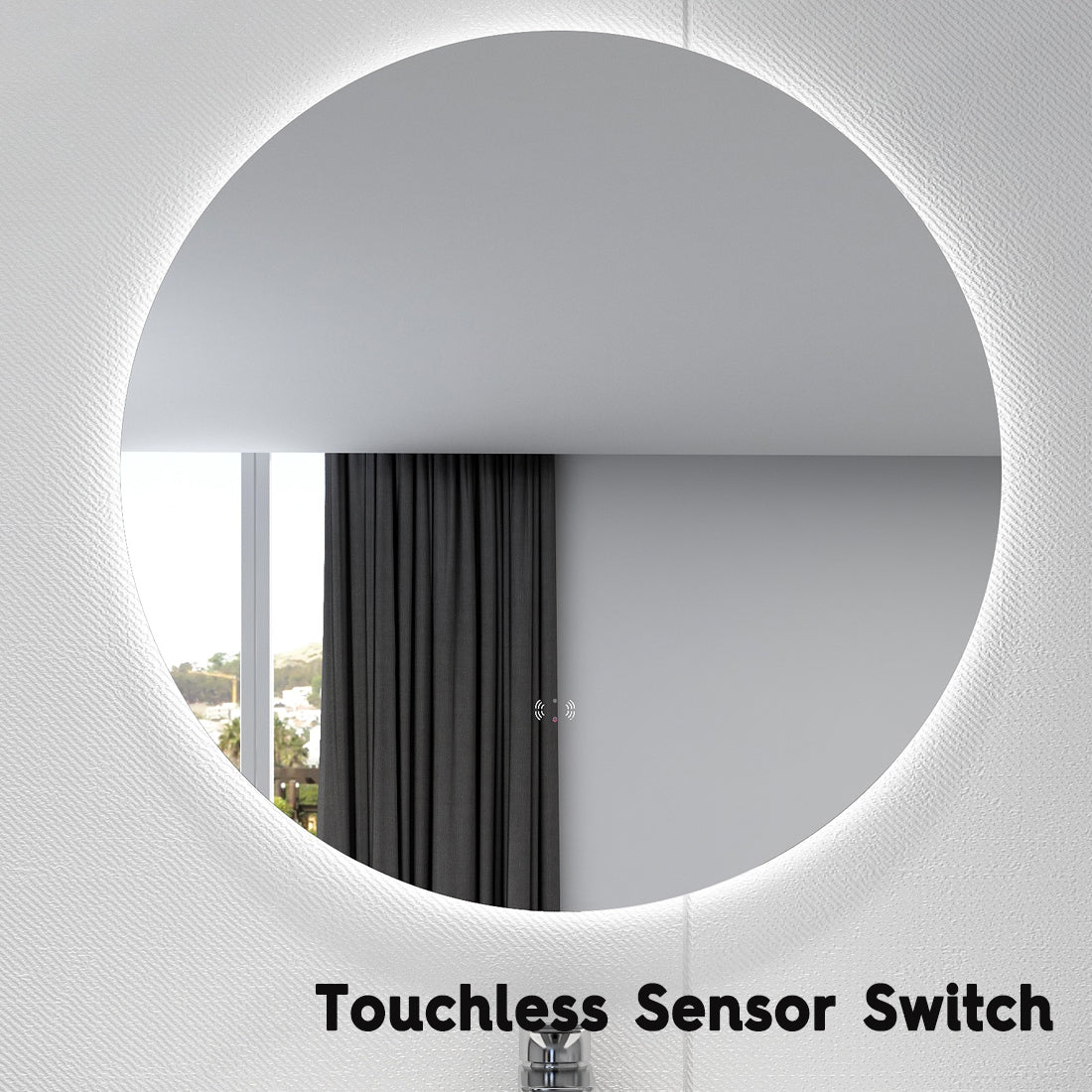 Hot Sale! Poseidon LED Backlit Round Mirror in 600/700/800/900 Sizes