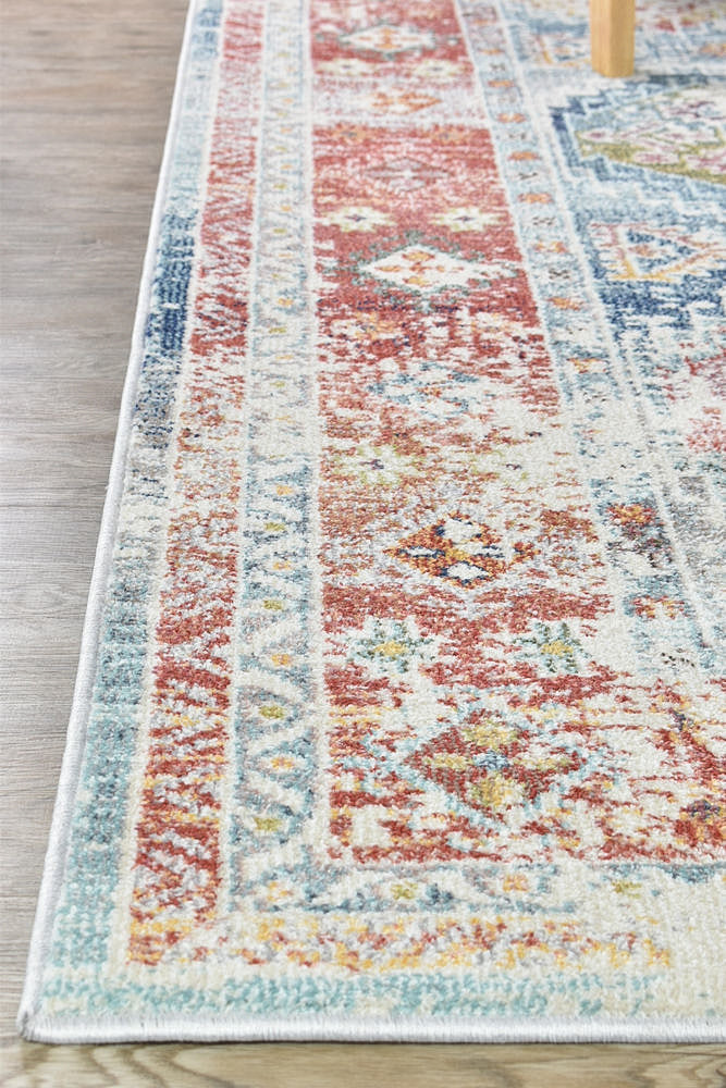 Grey Turkey-Made Machine-Woven Polypropylene Morocco 0414A Tile Rug