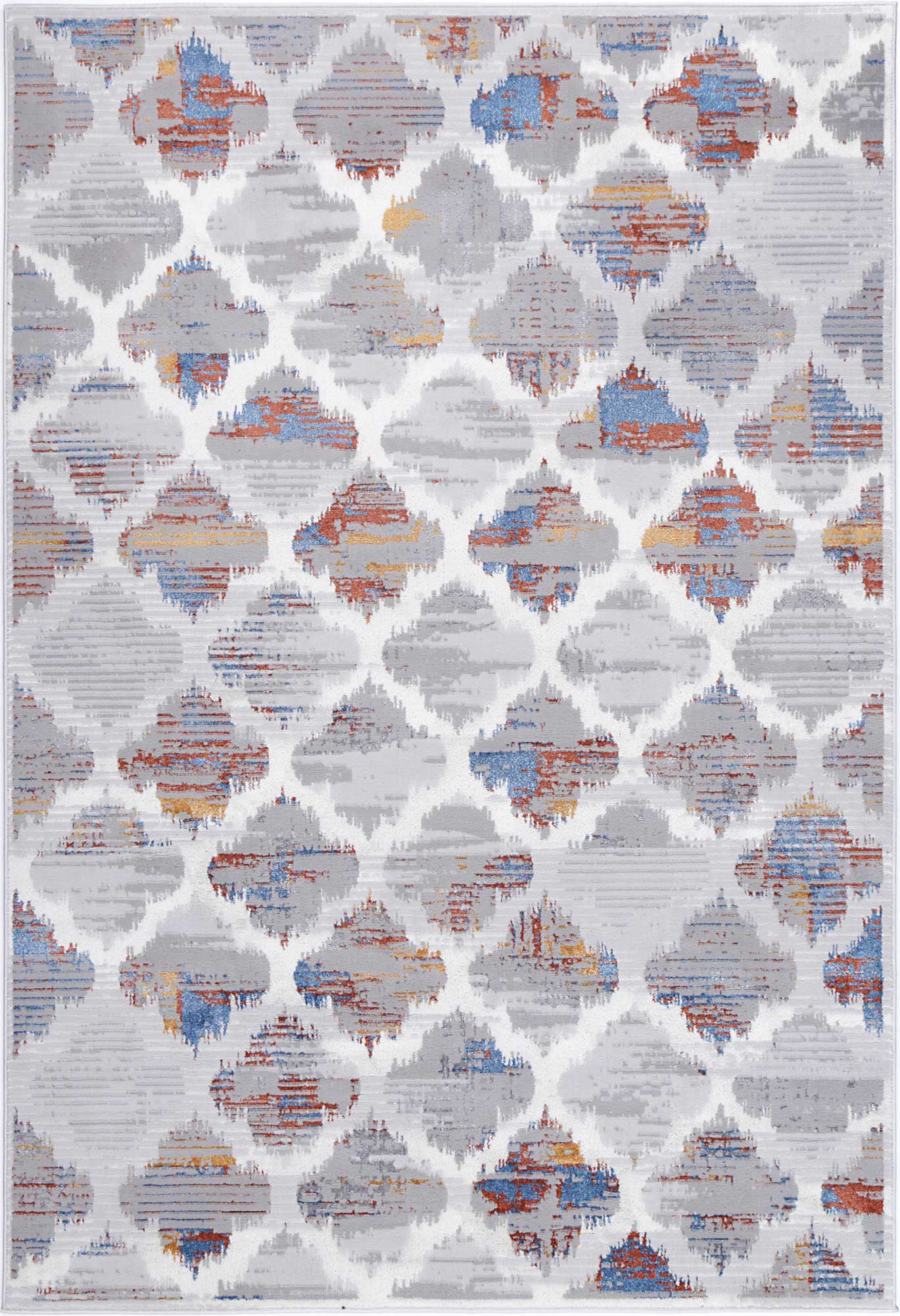 Hot Sale! Malo Isabella Grey and Multi - colored Geometric Area Rug for Your Home