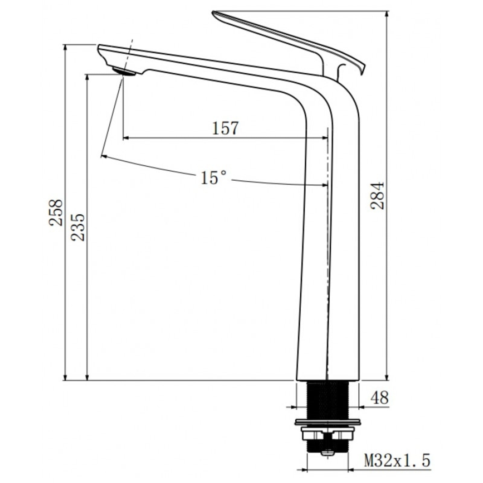 Hot! Esperia Tall Matte Black Basin Mixer