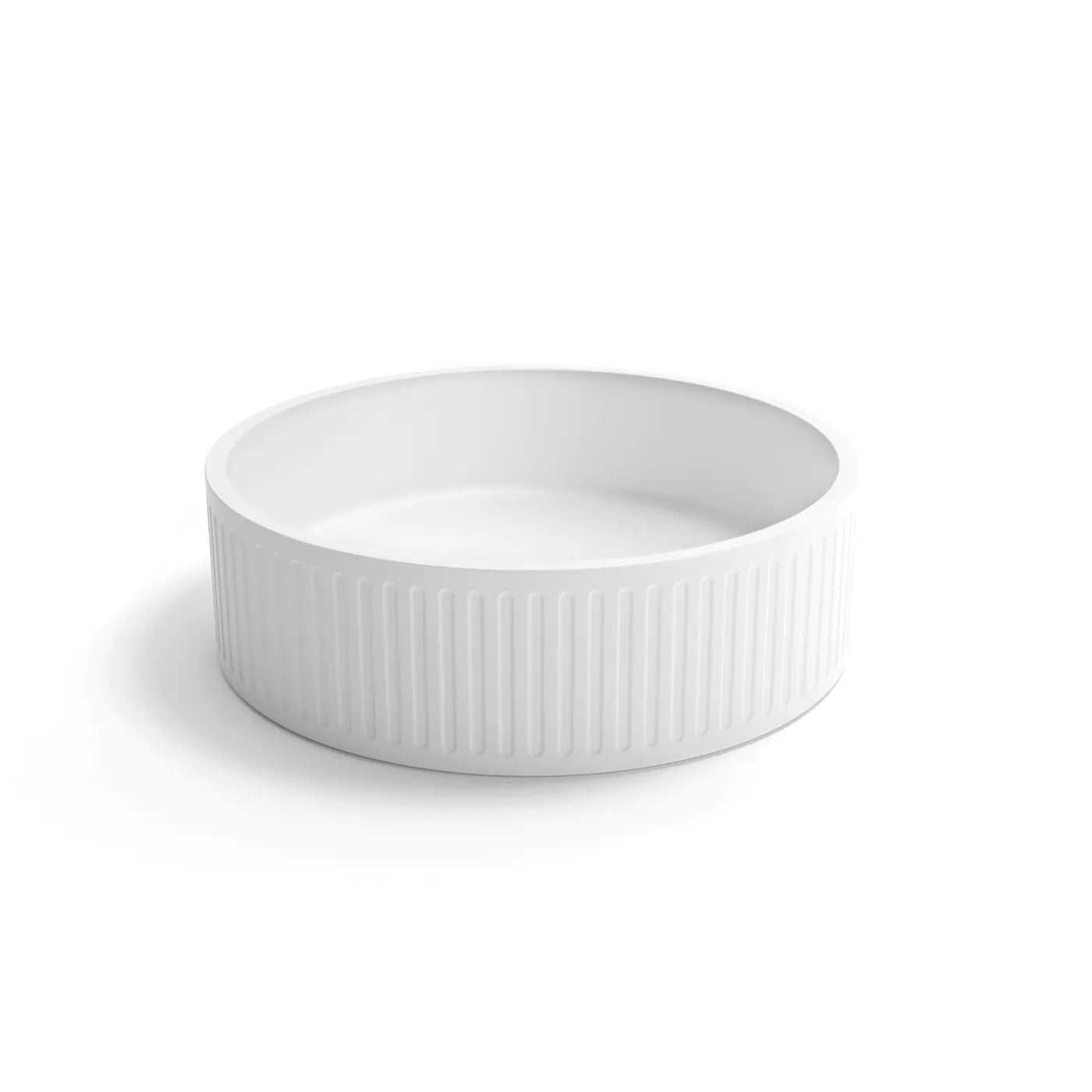 Special Offer! Round HUDSON Concrete Basin in White (400mm Diameter x 120mm Height)