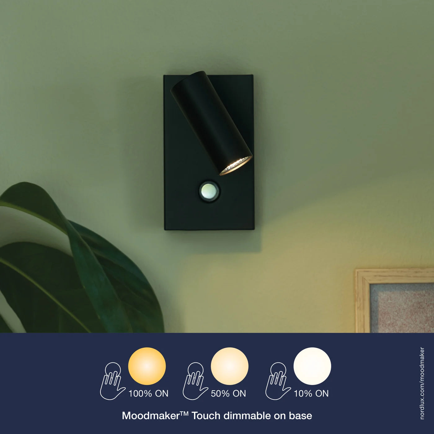Nordlux Omari Black Wall Light - Modern & Adjustable