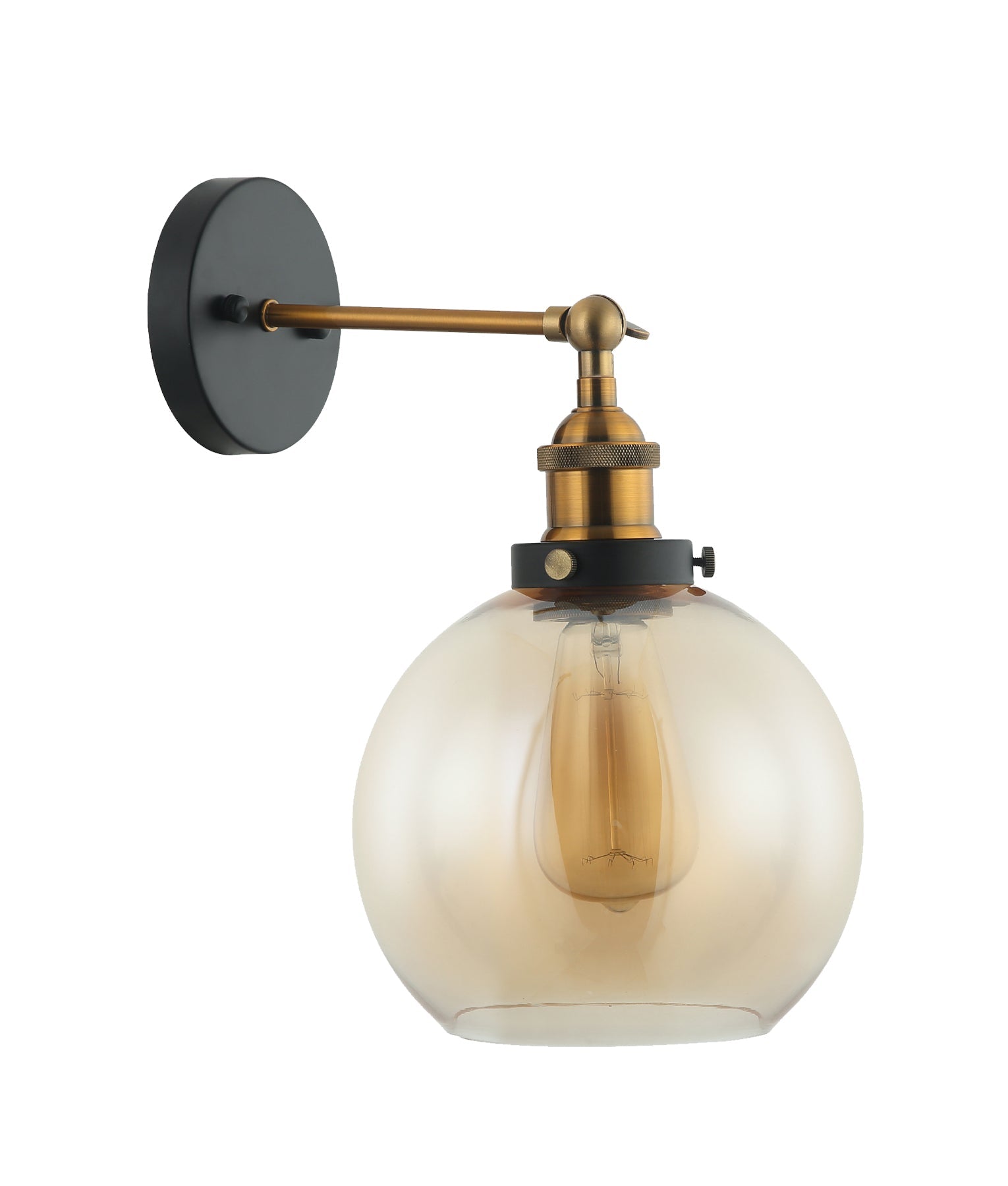 PESINI: Stylish Interior Swing Arm Wall Lights with Antique Brass/Chrome Highlight