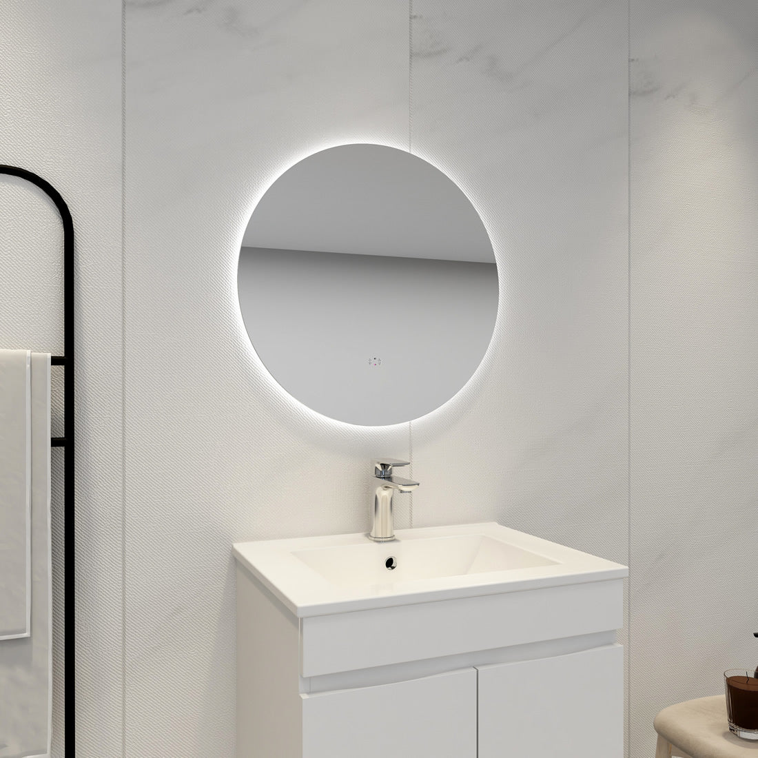 Hot Sale! Poseidon LED Backlit Round Mirror in 600/700/800/900 Sizes