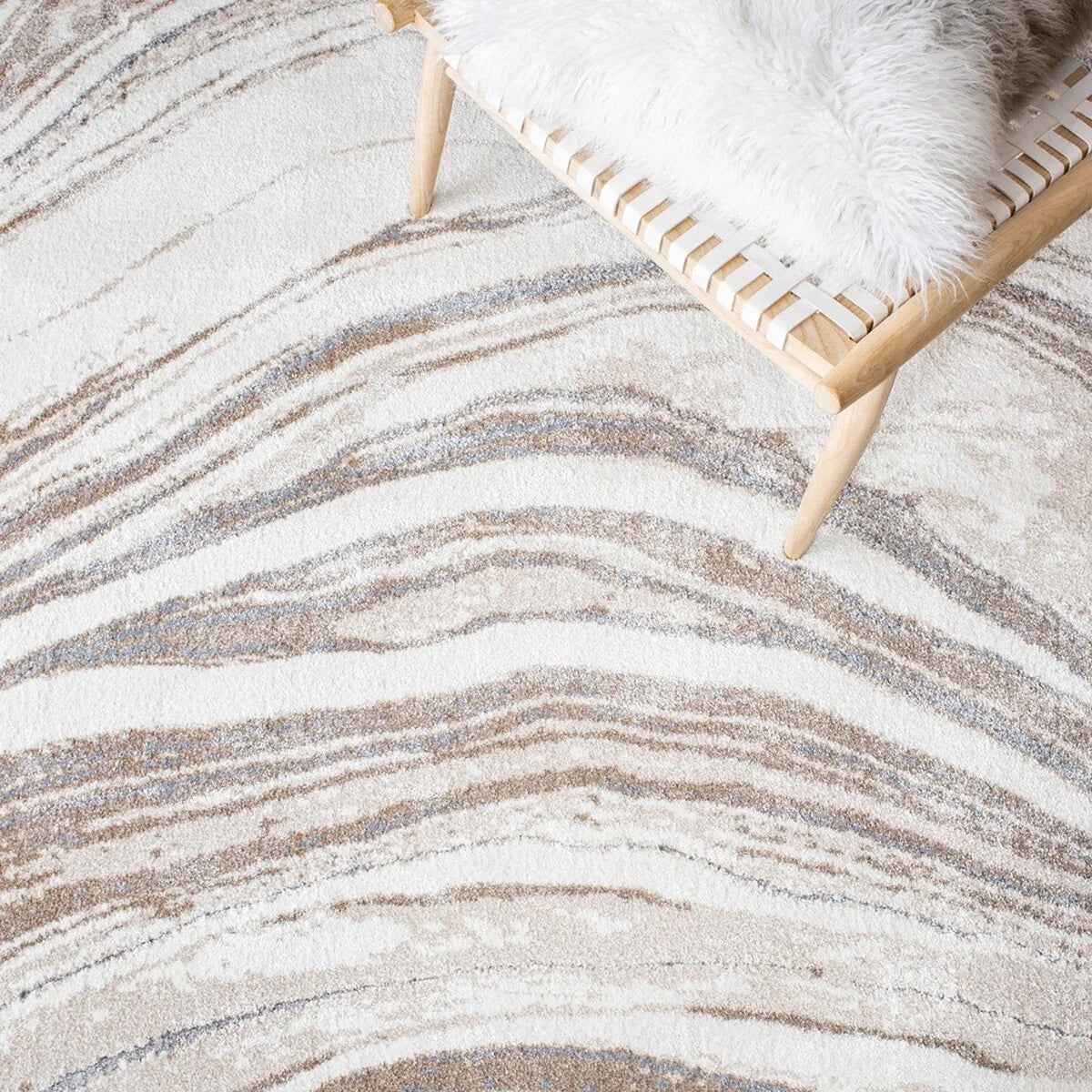 Hot Sale! Mineral 333 Ivory Power Loomed Area Rug for Home Decor