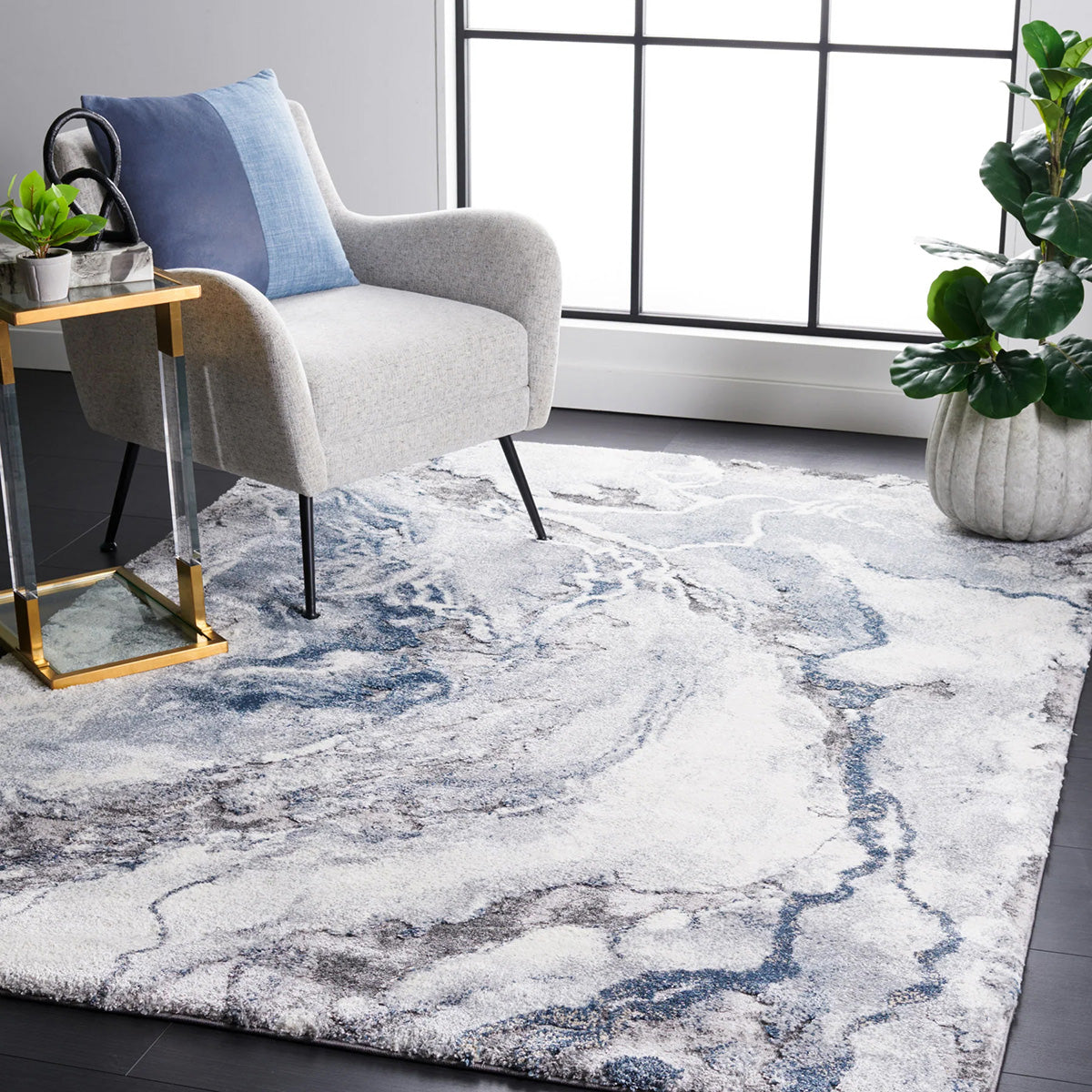 Mineral Blue Rug - Luxury & Family-Friendly