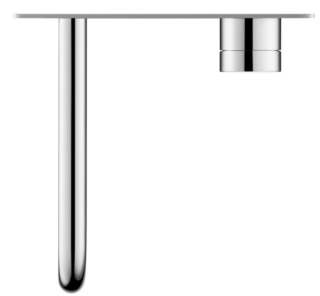 Hot Deal! Chrome 1P Curved Spout Mica Wall - Mount Faucet Combo