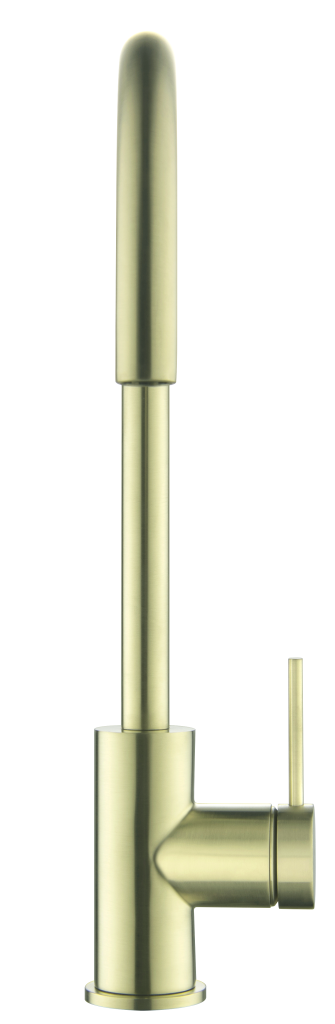 Hot Deal! Brushed Gold Mica Gooseneck Sink Mixer