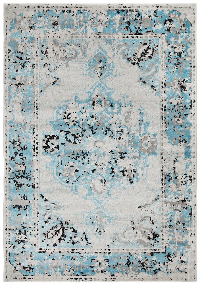 Hot! Alexa Blue Grey Transitional Rug