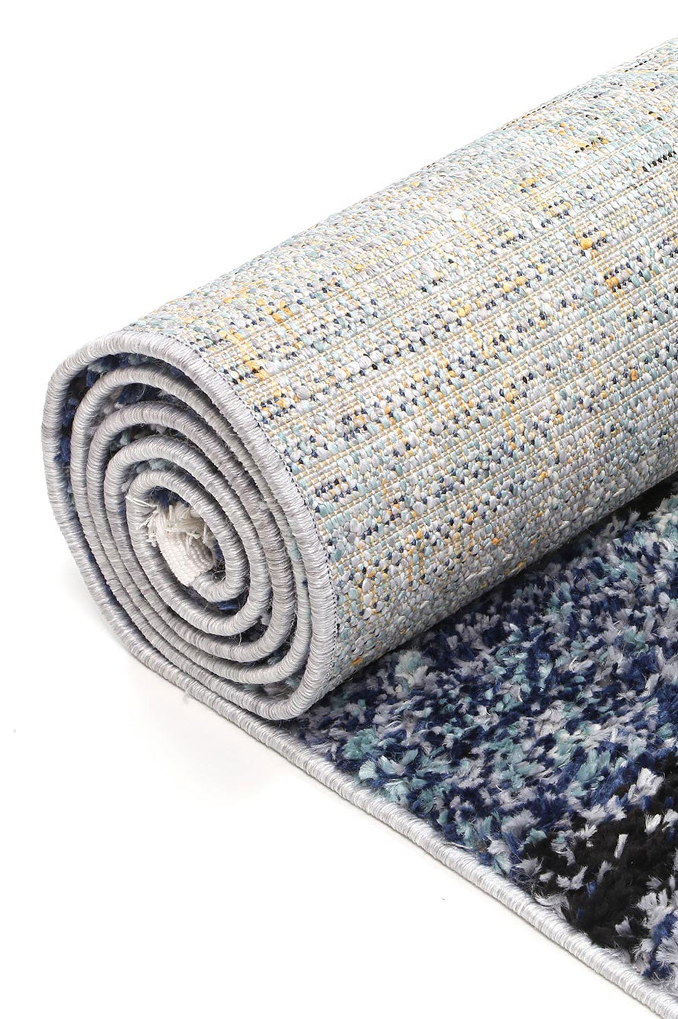 Myk Navy Blue Diamond Rug - Ideal for Scandinavian Decor