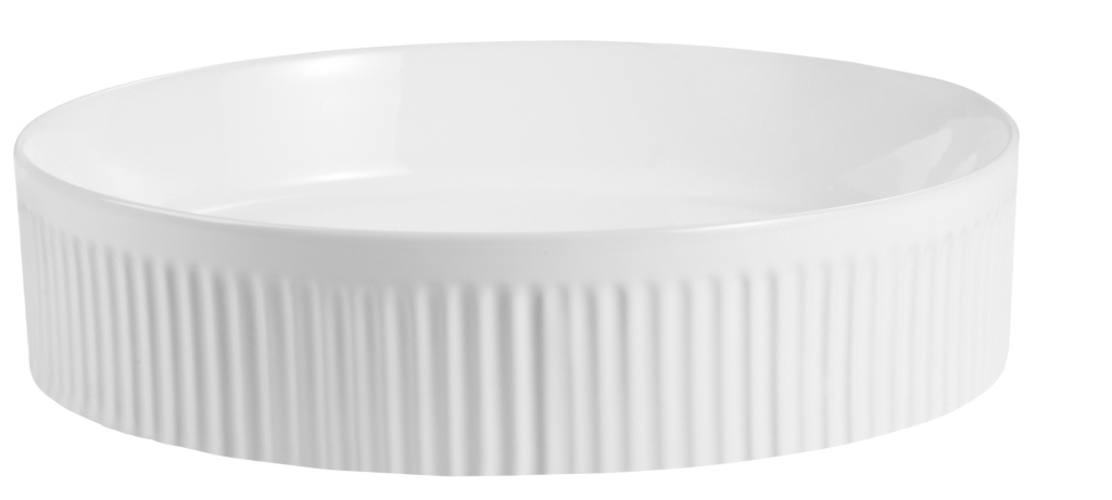 White Aimee Basin - Sleek 410 x 100mm for Modern Bathrooms