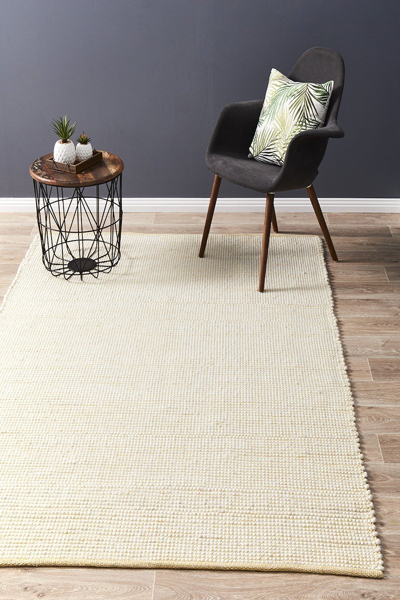 Stunning Yellow Loft Wool Rug - Ideal for Contemporary Spaces