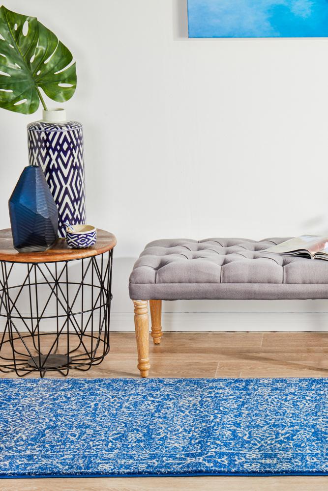 Hot! Evoke Navy Transitional Runner Rug for Artists