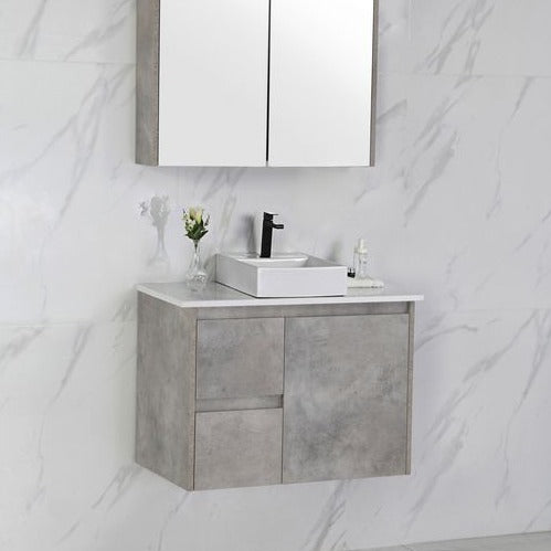 LOLA Grey Wall Hung Vanity - All Sizes Available