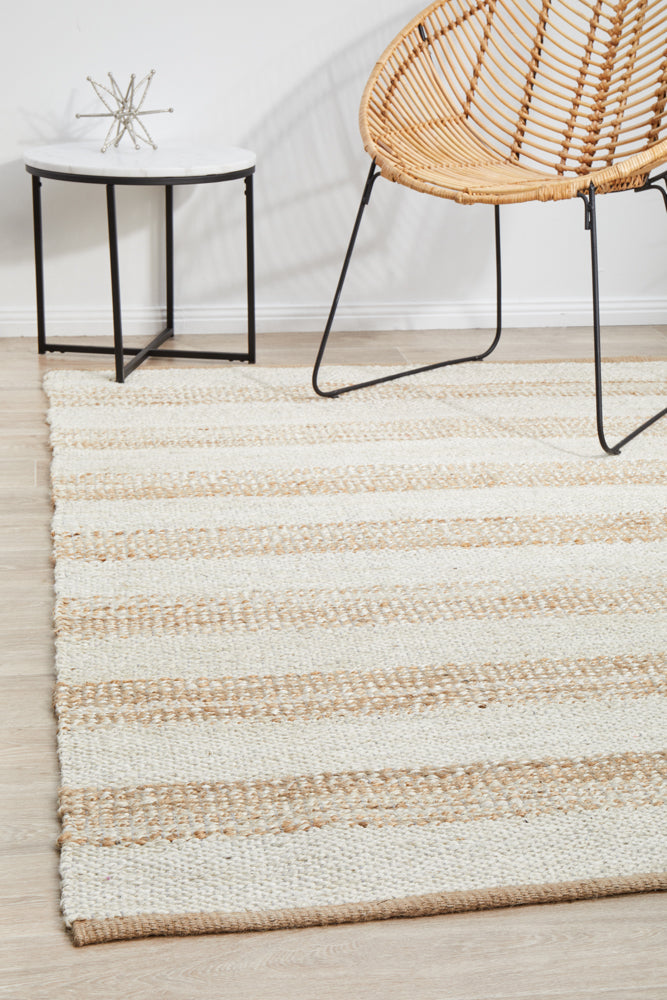 Noosa 555 Natural White Jute Rug - Top Quality!