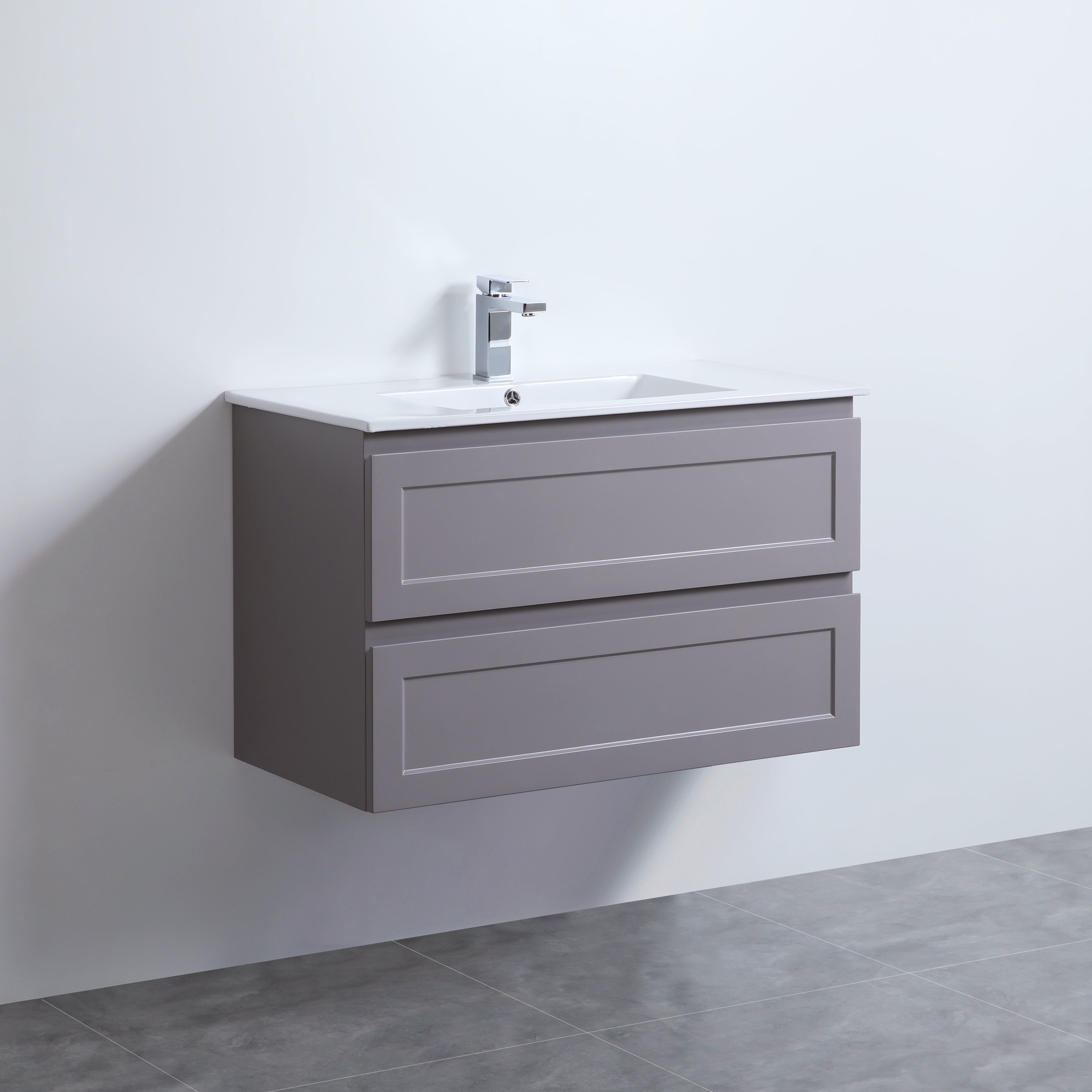 900mm Matte Grey Fremantle Wall - Hung PVC Vanity Cabinet