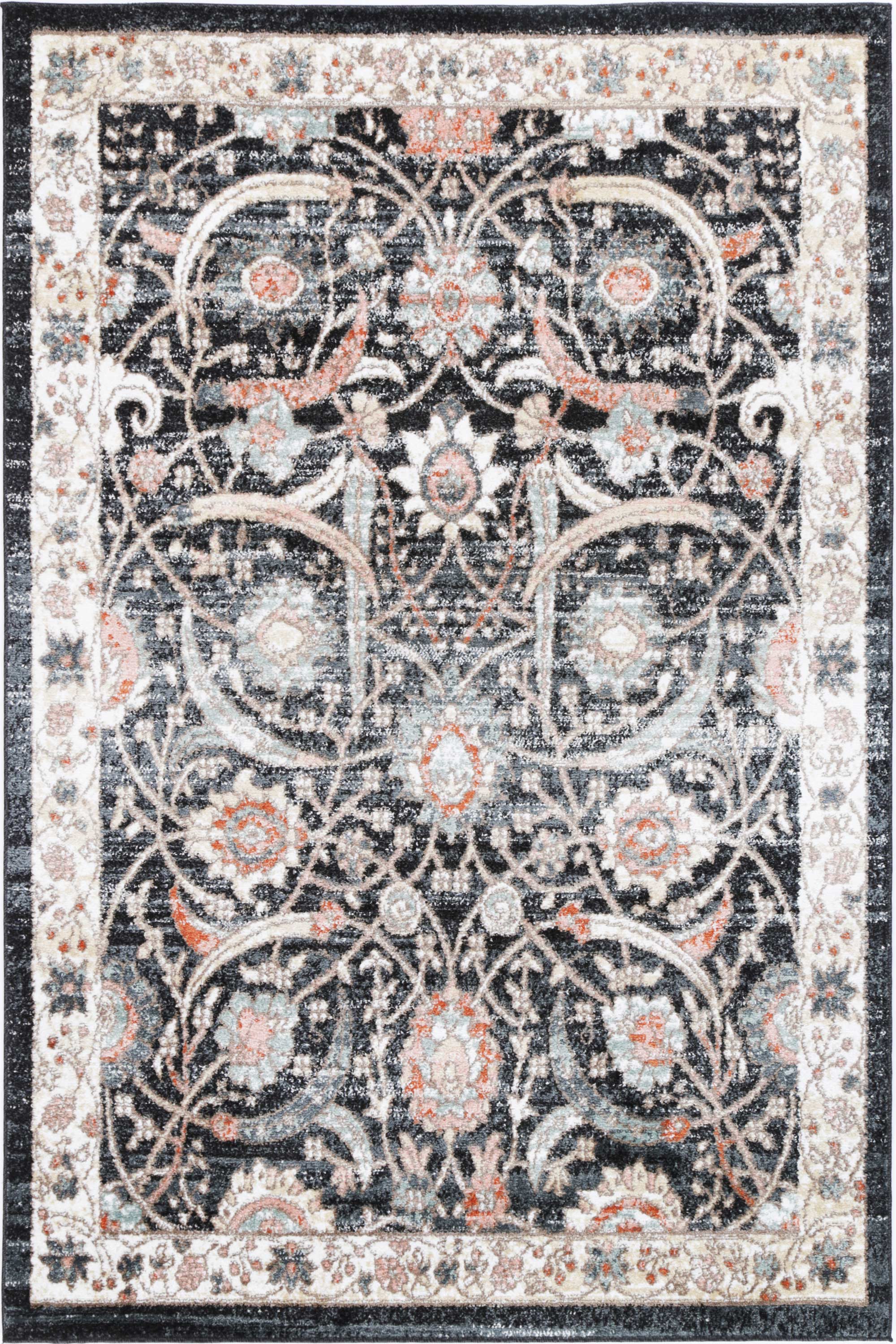 Hot Deal! Anatolia Traditional Cream Charcoal Rug