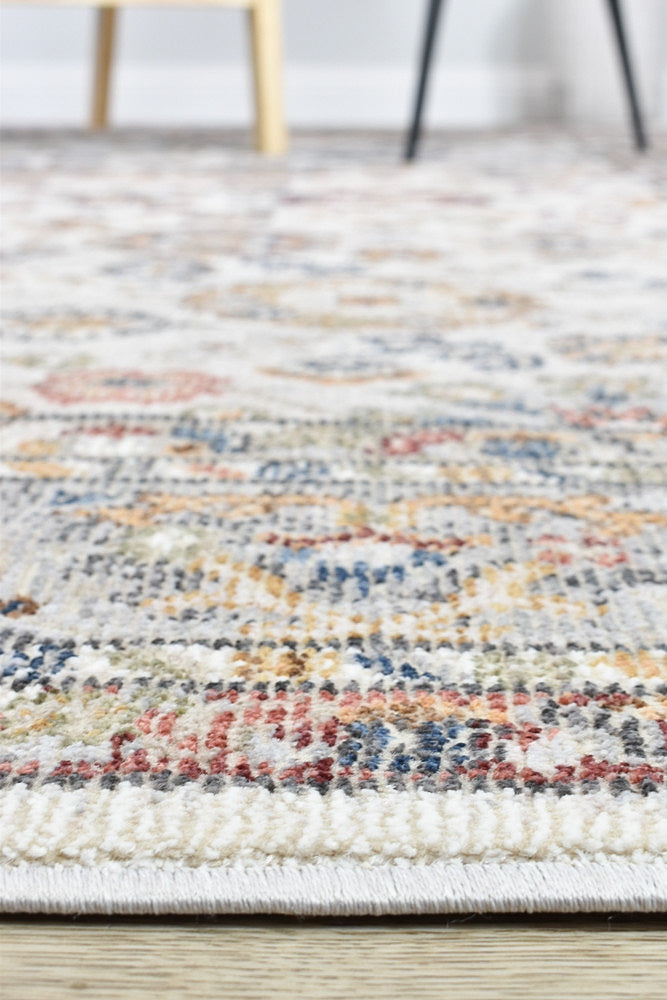 Trendy Medina Polypropylene Cream Rug with Floral Design 0A156A