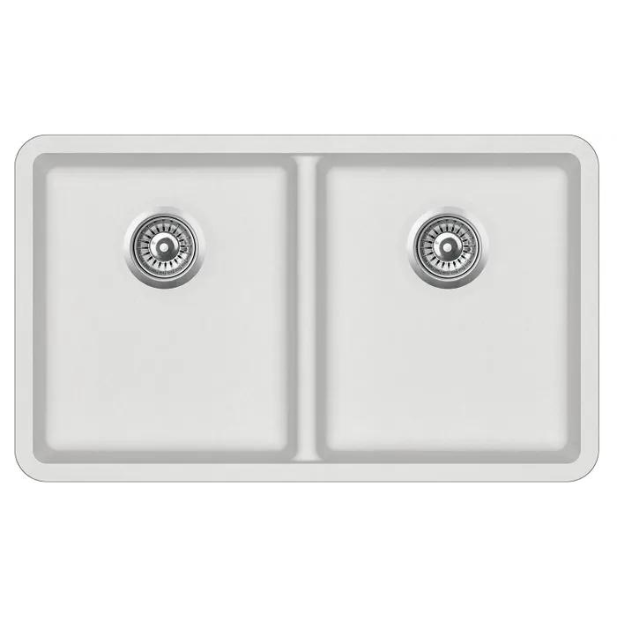 ALEKSANDER 810X480X230MM Double-Bowl Granite Kitchen Sink, High-Quality & Durable