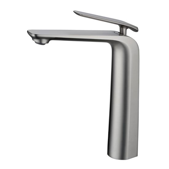 Esperia Tall Brushed Nickel Basin Mixer for Modern Bathrooms