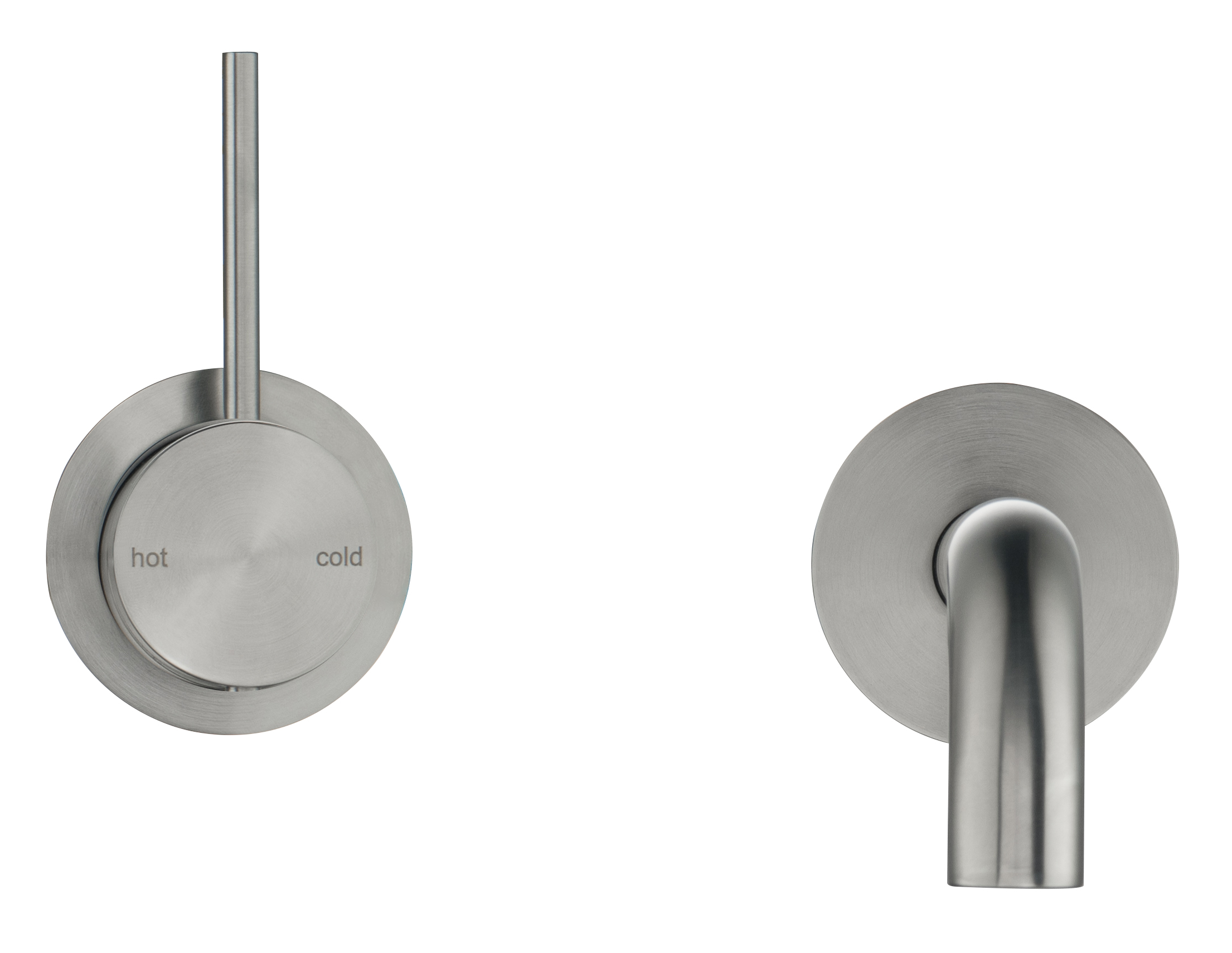 Hot Deal: 2P Brushed Nickel Mica Wall - Spout Combo with Reverse Handle for Modern Bathrooms