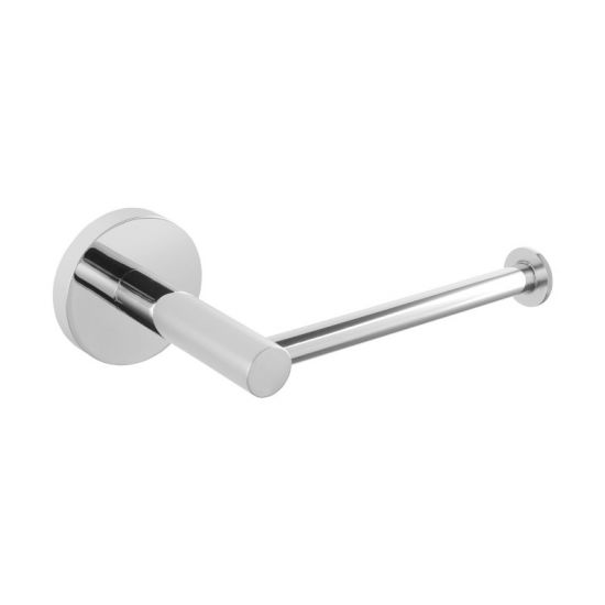 Chrome/Black Round Wall - Mounted Stainless Steel 304 Toilet Paper Roll Holder