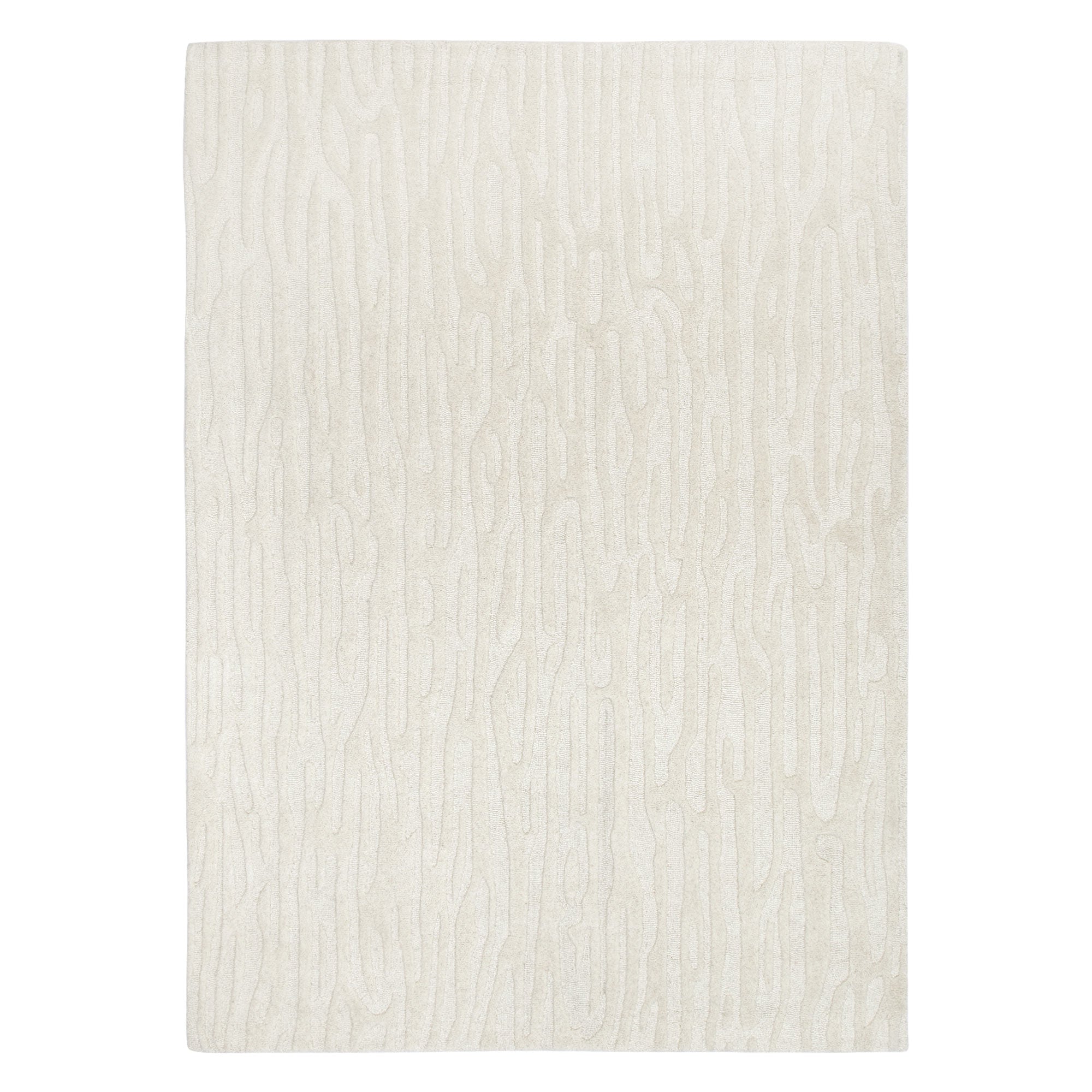 Elegant Sandstorm Cream Hand - Tufted 100% Wool Rug by Les Nomades