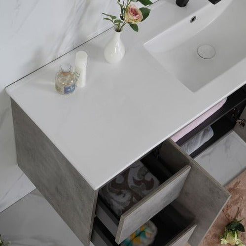 LOLA Grey Wall Hung Vanity - All Sizes Available