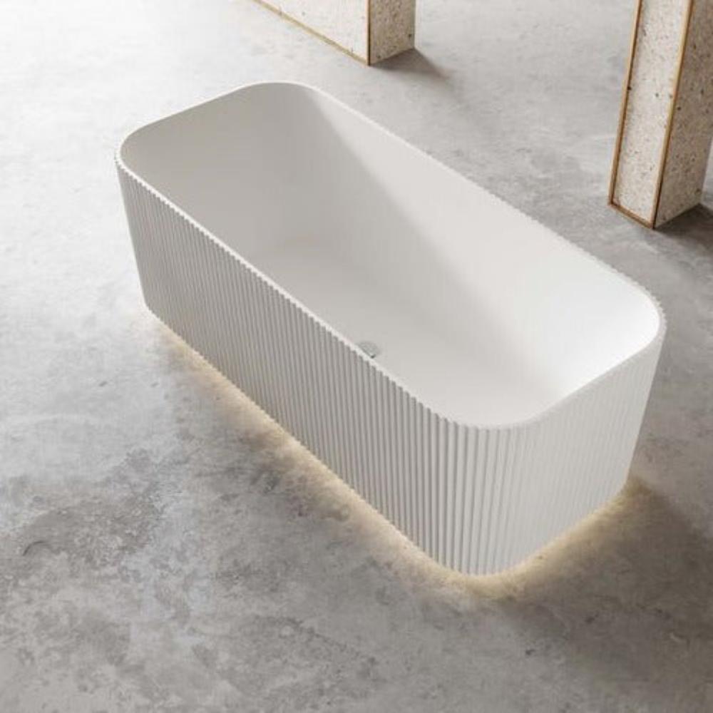 Hot Deal! Milano Gloss White Free - Standing Bathtub in 1500mm or 1700mm Sizes
