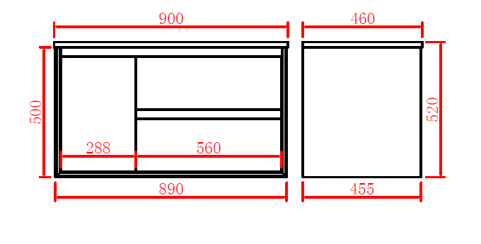 PETRA 900mm Wall - Hung PVC Vanity: Stylish Bathroom Upgrade