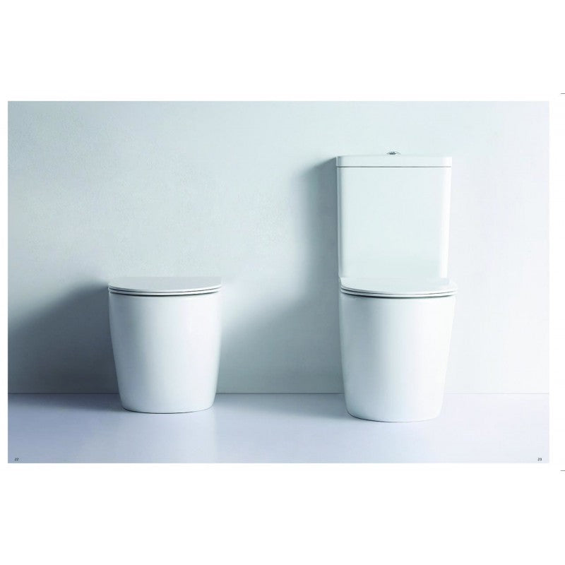 Hot Sale! Alexander-R Rimless Toilet with Nano Glaze Coating in Gloss White