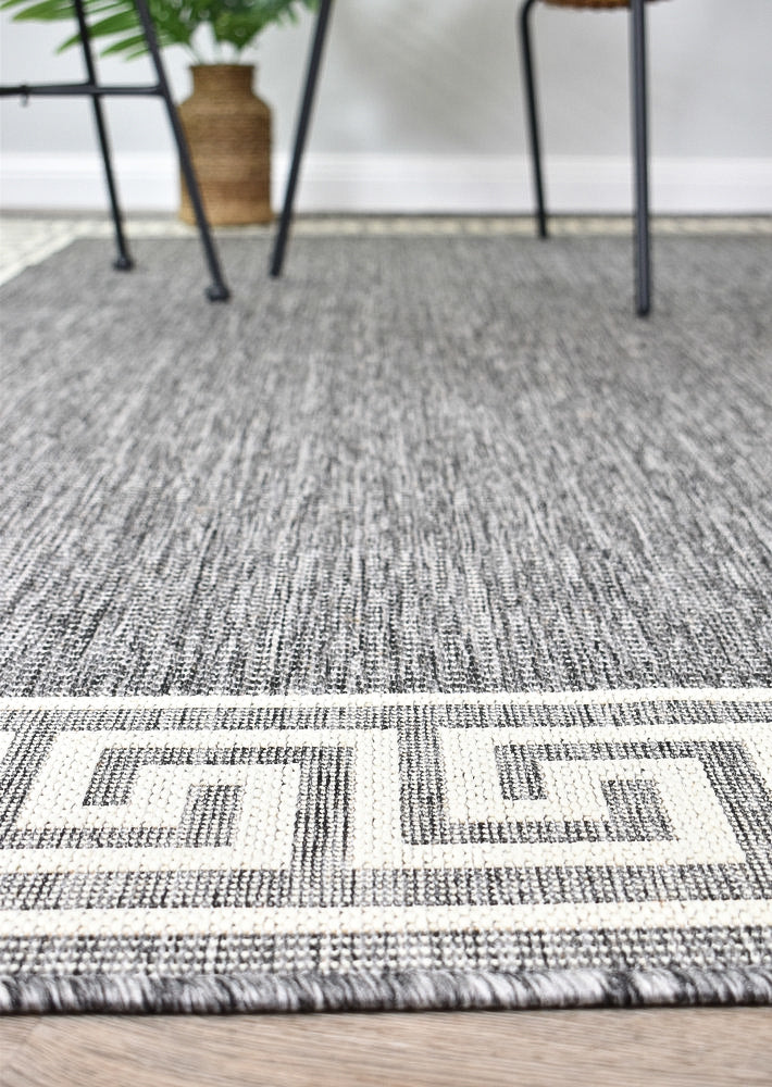 Alaska Light Grey Washable and Non - Slip Rug in Various Sizes