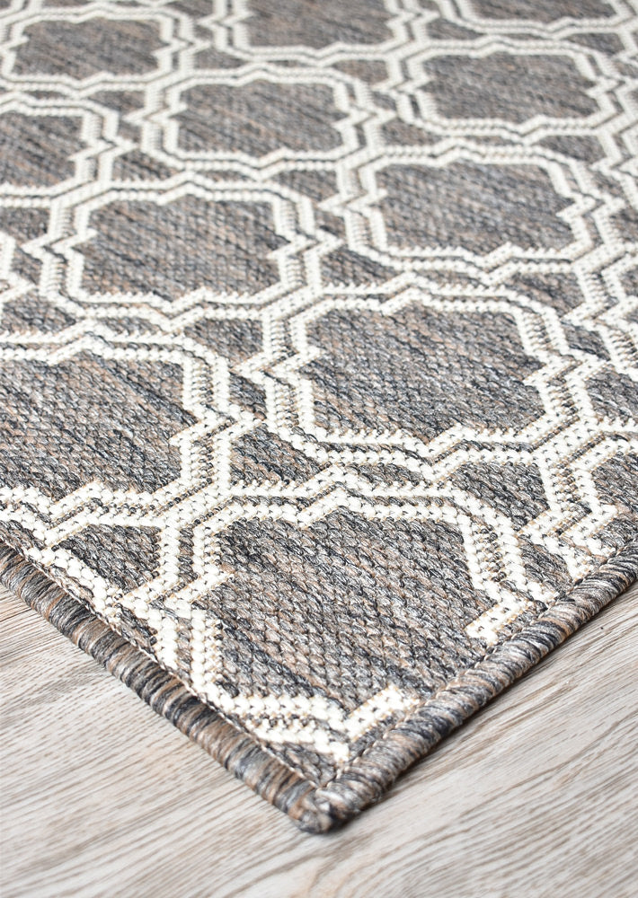 Durable and Washable 9892 - W71E Alaska Beige Polypropylene Rug
