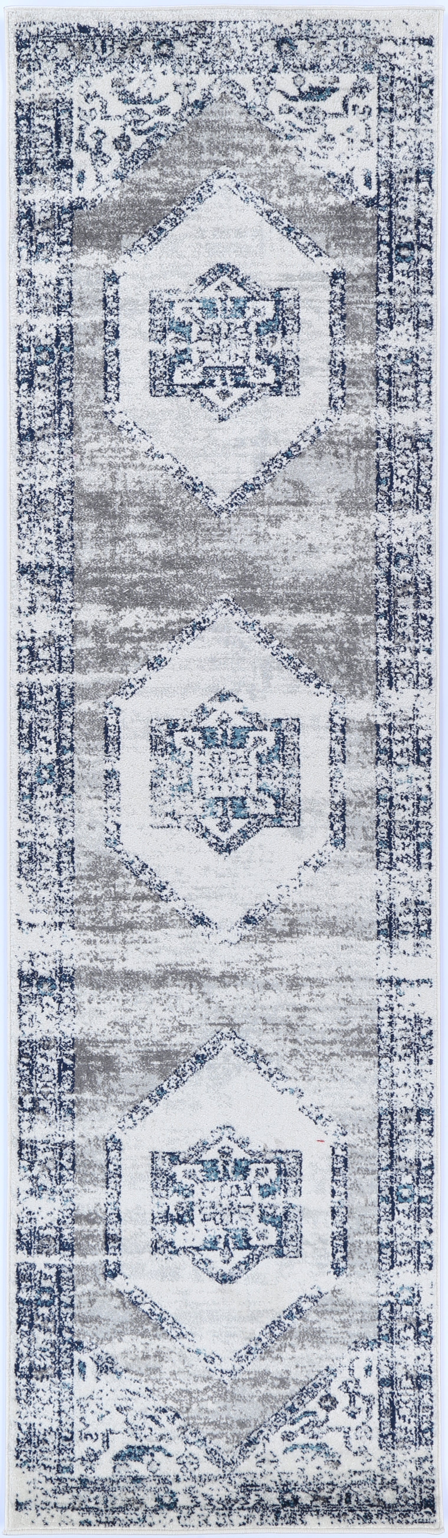Hot Sale! Navy and Cream Ancient-Style Ligures Machine-Made Rug for Any Room