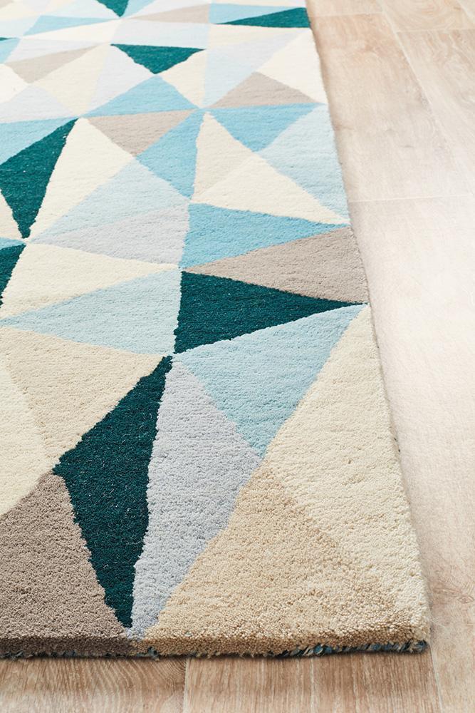 Hot Sale! Matrix Turquoise 901 Pure Wool Rug - Stylish Home Decor