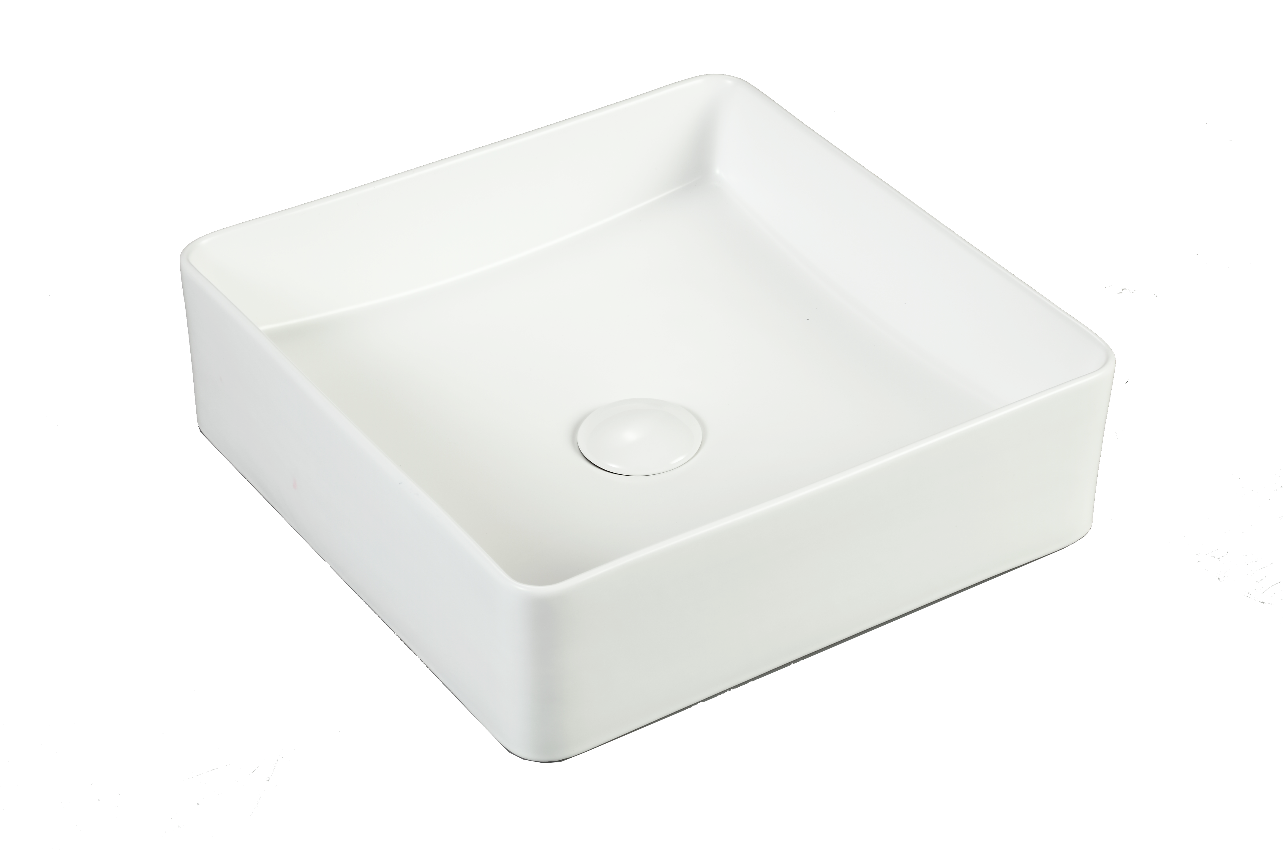 White ABS Square Basin (360x360x120 mm) with Matt or Gloss Finish