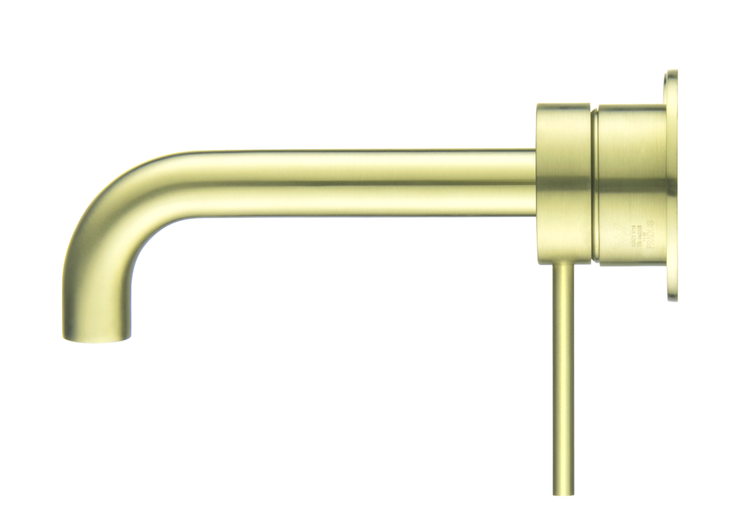 Hot Deal! 2P Brushed Gold Curved Mica Wall - Spout Combo