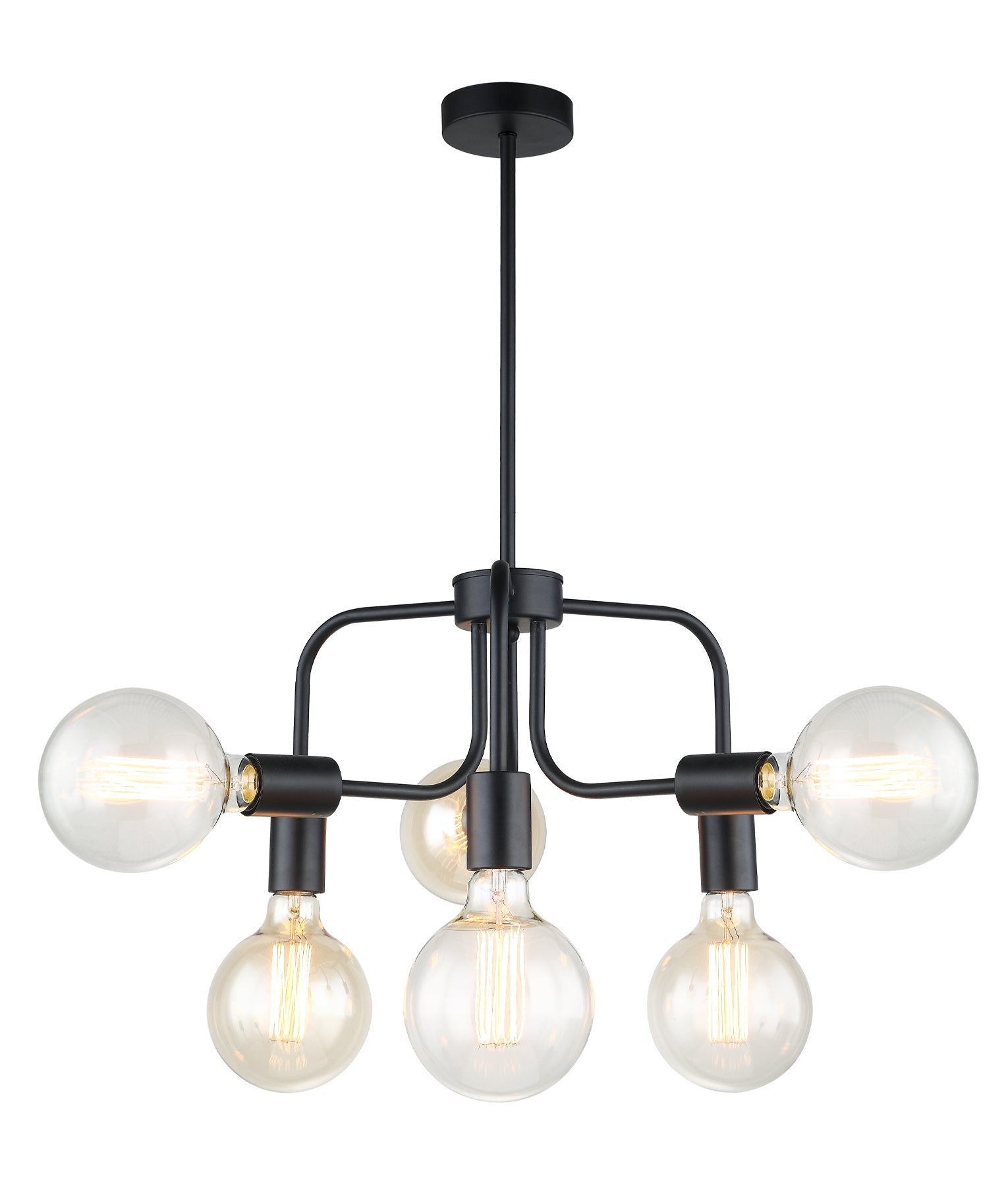 HEXA: Contemporary Indoor Abstract 6-Lamp Pendant Lights