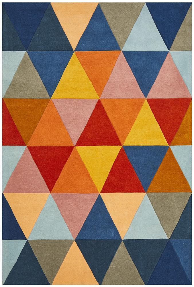 Hot Sale! Matrix 905 Multi Pure Wool Rug with Diverse Geometric Patterns