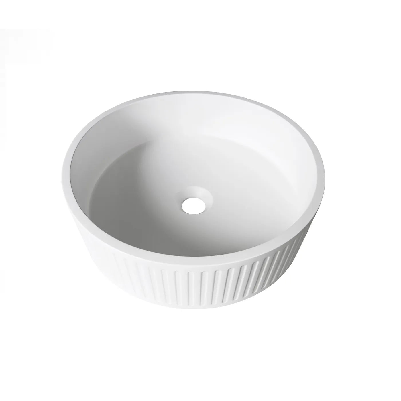 Special Offer! Round HUDSON Concrete Basin in White (400mm Diameter x 120mm Height)